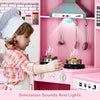 Kids Corner Wooden Playset Pretend Toddler Kitchens Cooking Toy Light JOYLDIAS