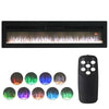 60" inch Wall Mounted Electric Fire 9 Flames Crystal Fuel Bed Fireplace Build In