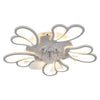 Chic LED Ceiling Fan Light 3-Color Dimmable Lighting Flower Shape Chandelier 50W