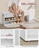 Shoe Bench with Cushion Storage Bench with Padded Seat Rustic Brown