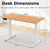 120 x 60cm Height Adjustable Desk Electric Standing Desk Home Office Natural