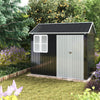 Metal Garden Shed Outdoor Storage Shed Patio Yard Tool Shed Galvanised Steel