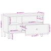 TV Cabinet 80x33x46 Solid Wood E1I1