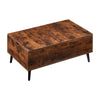 Brown Coffee Table Lift Up Top With Storage Living Room Home Office