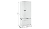Malibu 2 Door 2 Drawer Wardrobe - Grey