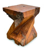 Teak Root Side Table - Z Shaped Twist Stool 40cm - Indoor & Outdoor