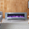 Electric Wall Mounted 12 Flame Fire LED Fireplace Heater Standing W/ Feet 50-72"