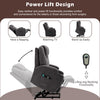 Electric 8 Point Massage Fabric Riser & Recliner Chair Heated Sofa Armchair Grey