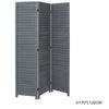 3 PANELS FOLABLE ROOM DIVIDER WALL FOLDING PARTITION WOOD SLATS PRIVACY SCREEN