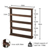 4Tier Wooden Spice Rack Desktop Wall Hanging Shelf Holder Kitchen Cabinet