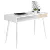Computer Desk Study Writing PC Laptop Table With Drawers Home Office Workstation