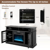 TV Stand with Electric Fireplace Media Entertainment Center Black
