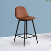 2X Bar Stools Fabric/Faux Leather Pub Chairs Breakfast Kitchen Metal Leg Modern