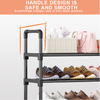 4 Row 9 Tier Shoe Rack Metal Tall Shoe Shelf Space Saving Shoe Organizer UK