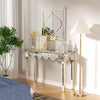Long Silver Mirrored Console Table Hallway Side Desk Pendant Table Retro Elegant