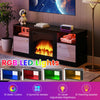 TV Stand with LED Lights for 65” TVs-Black