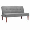 2 Seater Sofa Bed Linen Sofa Couch With Adjustable Backrest for Guest Room Grey