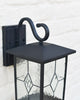 Black Contemporary Outdoor Rectangular Top Fix Searchlight Wall Lantern