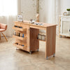 Folding Sewing Table 2 IN 1 Rolling Craft Table Home Office Desk Workstation UK