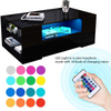 High Gloss Coffee Table With Storage 2 Drawer Wooden Living Room RGB LED Lights