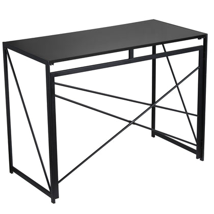 100 cm Folding Desk Foldable Computer Desk Table No Assembly Home Office Table