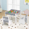 4-in-1 Kids Table and Chair Set Children Wooden Activity Storage Table