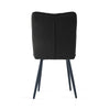 Set of 2 Pcs Velvet Dining Chairs with Black Metal Legs Upholstered Accent