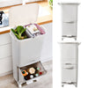 Kitchen Rubbish Waste Bin Recycling Rubbish Bin Waste Trash Can With Wheels