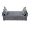Grey Ottoman Window Seat Hidden Storage Box Bench Chenille Home Living Furniture
