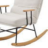 Lazy Rocking Chair Adjustable Recliner Rocking Sofa Nursing Armchair w/ Footrest