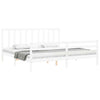 Bed Frame with Headboard White 200x200 cm Solid Wood