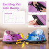 Kids Ride on Bumper Car 12V Electric Bumping Car 360 Degree Spin Pink