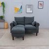 Panana 2 Seats Loveseat Couch Sofa Ottoman Upholstered Furniture for Small Space