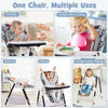 Folding Baby High Chair Convertible High Chair Adjustable Feeding Dining Chair