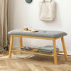 3ft Cushion Padded Shoe Bench Hallway Shoes Holder Organizer Wooden Storage Rack