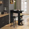WOLTU Dining Table Set Bar Table & Stools Breakfast Bar Table 2 Round Bar Stools