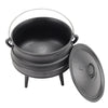 8L Camping Potjie Cast Iron Campfire Cooking Kettle Pot w/ Lid BBQ Pre Seasoned