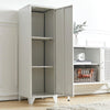 Metal Storage Cabinet Hallway Cabinet Sideboard with 2 Adjustable Shelf Cupboard