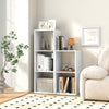 3-Cube Bookshelf Modern Vertical Bookcase w/ Back Guardrail & Anti-tipping Kits