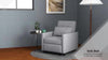 Single Chair Bed with Adjustable Backrest and Wheels for Living Room Grey