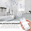 Bluetooth Bathroom Mirror With LED Lights Shaver Socket Demister 800x600mm