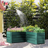 L-Shaped Black Metal Raised Bed Vegetable Flower Garden Planter Trough Grow Box