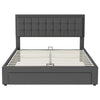 VELVET OTTOMAN STORAGE BED FRAME GAS LIFT UP 4FT6 DOUBLE SIZE WITH DRAWER