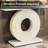 Tribesigns Modern Console Table with Geometric Base, 100 cm Wood Entryway Table