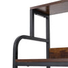 Retro Steel Frame Kitchen Storage Rack with 3 Shelves Floor Standing for Fridge