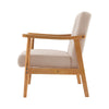 Occasional Wooden Frame Armchair Deep Button Padded Lounge Tub Chair Sofa Fabric