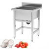Commercial Kitchen Cleaner Stainless Steel 1 Sink Warewashing Drain Waste Outlet