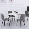 Set of 2/4Pcs Dining Chairs Velvet/PU Padded Seat Metal Legs Home Office Kitchen
