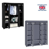 Practical Fabric Canvas Wardrobe Clothes Storage Cupboard Hanging Rail Shelving