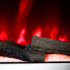 Wall Mounted Electric Fireplace Surround Suite 7 Flame Colours Pebble & Log Set